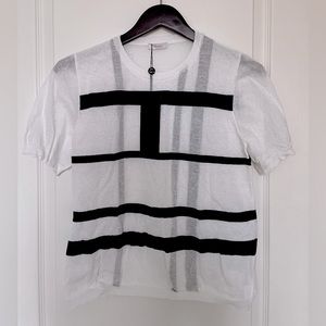 NWT Riani Striped Sheer T-Shirt